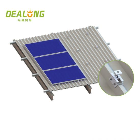 Tin metal roof solar panel mountings
